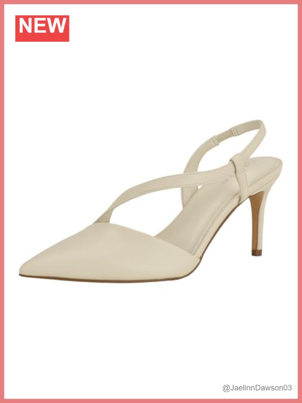 Faux Leather Pointy Toe Stiletto Heel Pump Asymmetrical Strap Sandal